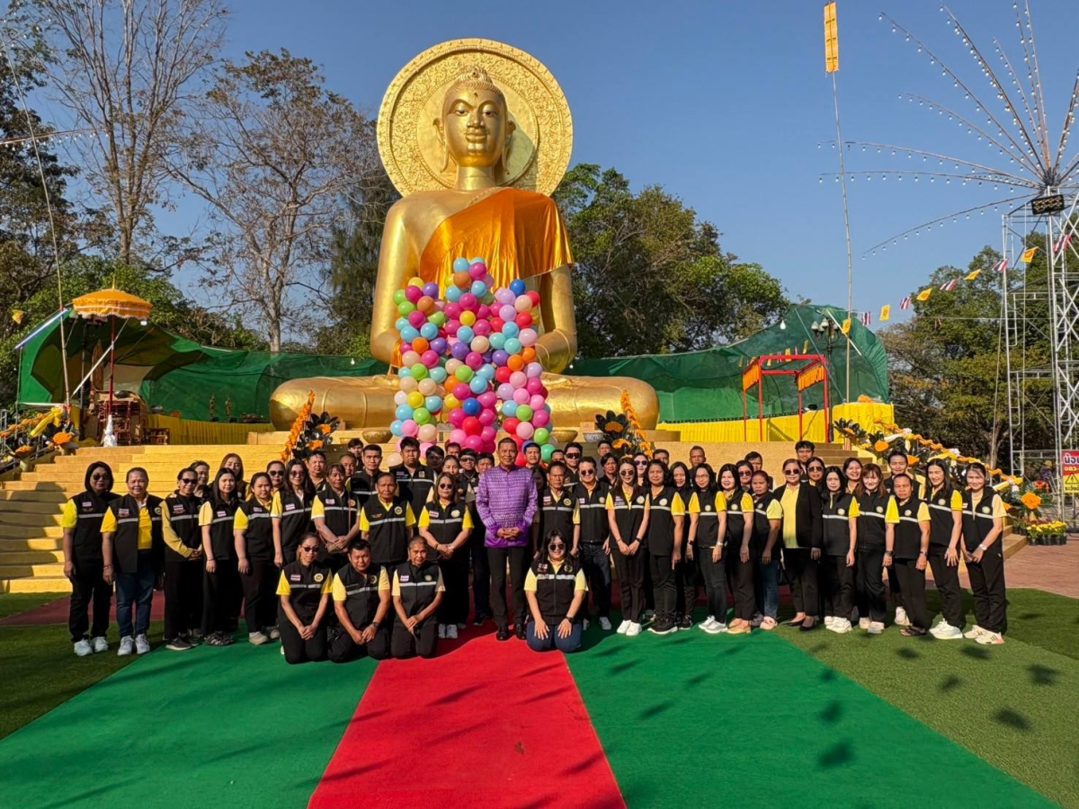 พิธีเปิดงานปิดทองฉลองพระใหญ่ชัยมงคล และประเพณีก่อเจดีย์ข้าวเปลือก ประจำปี 2568 