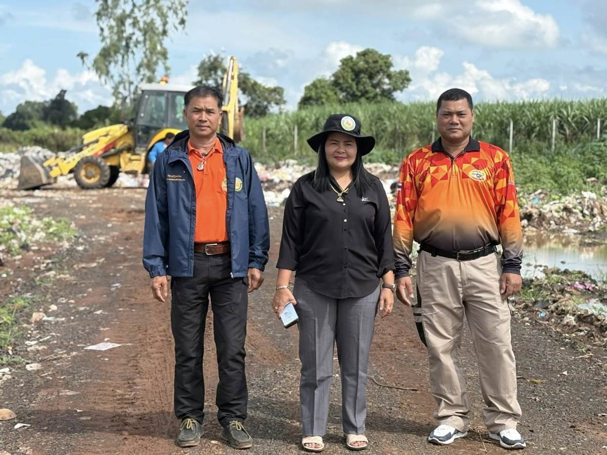 ลงพื้นที่ จัดระเบียบบ่ขยะเทศบาลฯ เพื่อมิให้เกิดปัญหา กลิ่น ควันรบกวนชุมชนจระเข้หิน