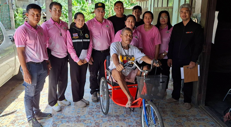 ลงพื้นร่วมกับองค์การบริหารส่วนจังหวัดนครราชสีมาเพื่อสำรวจความต้องการของผู้พิการในการใช้รถสามล้อโยกเพื่อช่วยเหลือผู้พิการทางการเคลื่อนไหวให้มีอุปกรณ์ช่วยเดินทาง